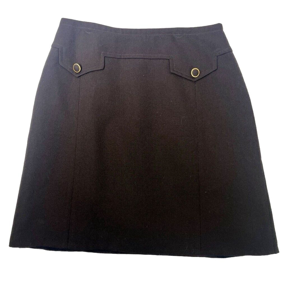 Anna Molinari Womens Vtg Brown A Line Skirt Italy Size 42 US 6 Medium Lined